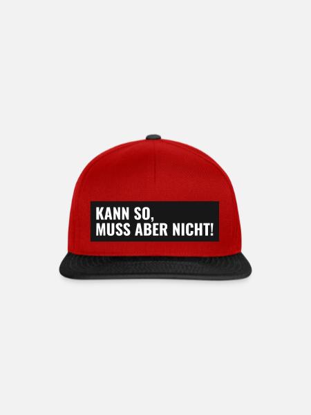 Kann so, muss aber nicht! - Snapback Cap - Rot/Schwarz