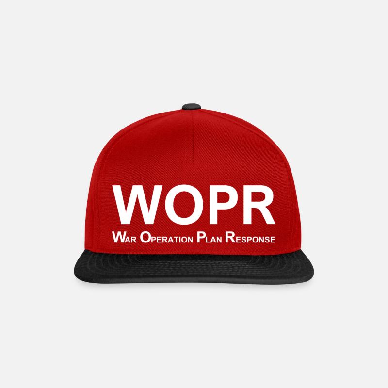 WOPR 'WarGames' Inspired Design - Snapback Cap - red/black