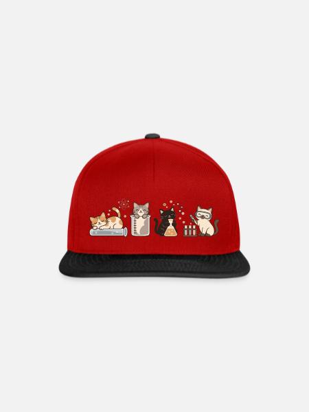 Science Cats Laboratory - Snapback Cap - Rot/Schwarz