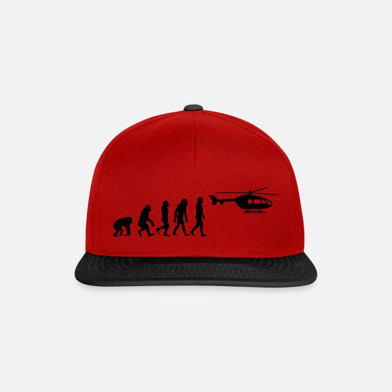 Helicopter Pilot Evolution Stone Age - Snapback Cap - red/black