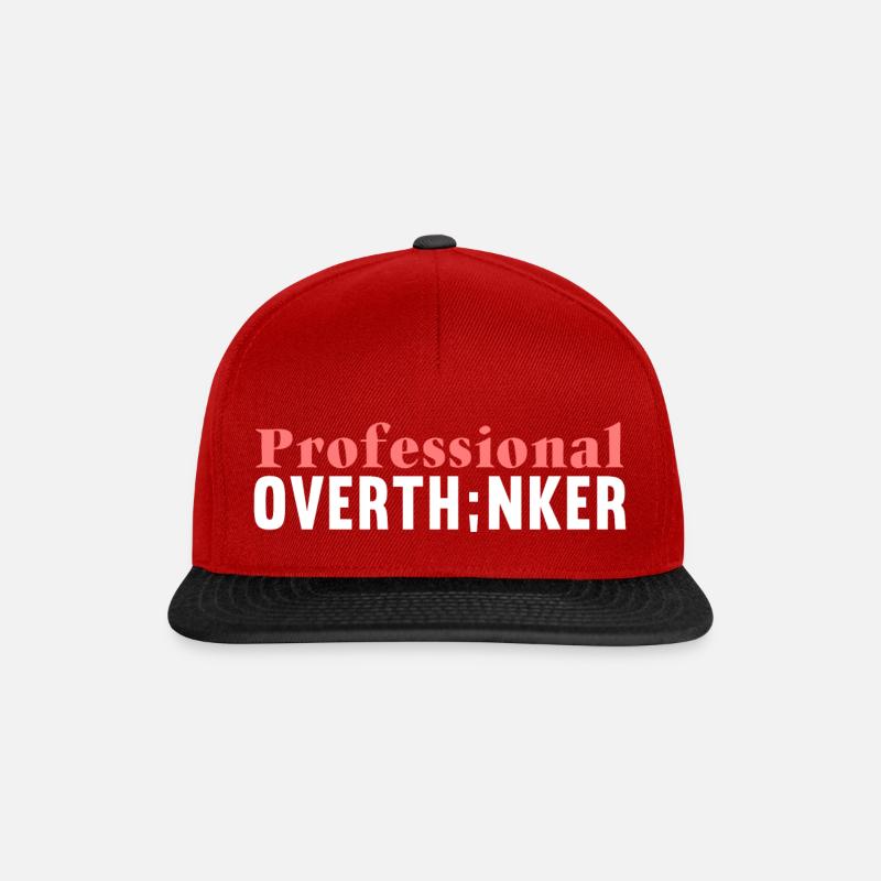 Anxiété Dépression Santé mentale - Casquette snapback - rouge/noir