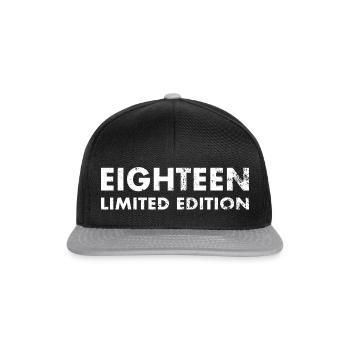 18e anniversaire Dix-huit édition limitée - Casquette snapback - noir/gris - Devant