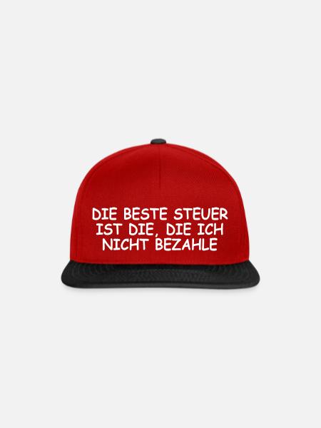 Besten Steuern - Snapback Cap - Rot/Schwarz