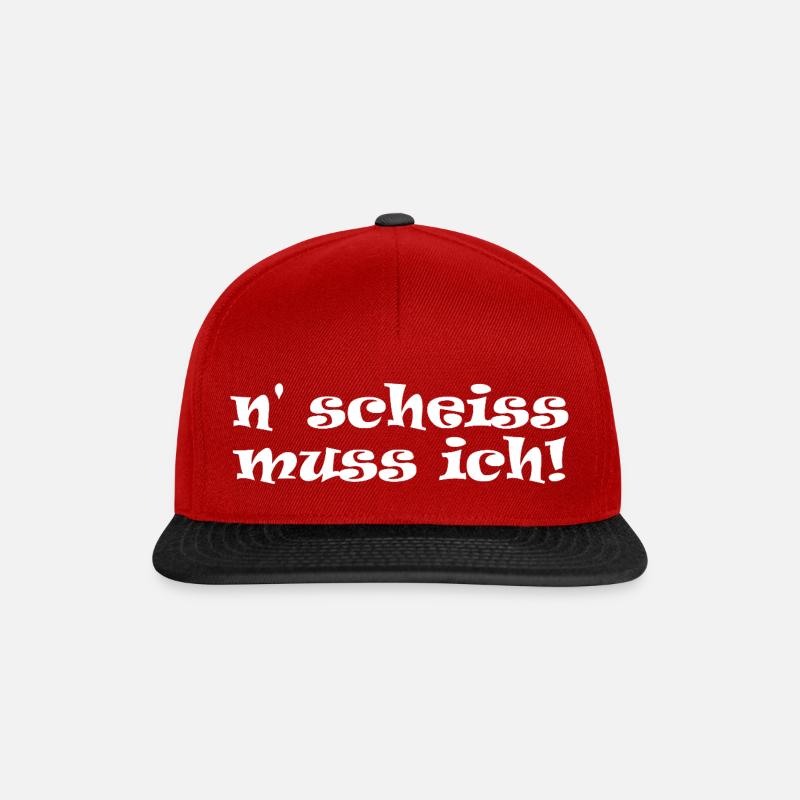 ich muss gar nichts - Snapback Cap - Rot/Schwarz