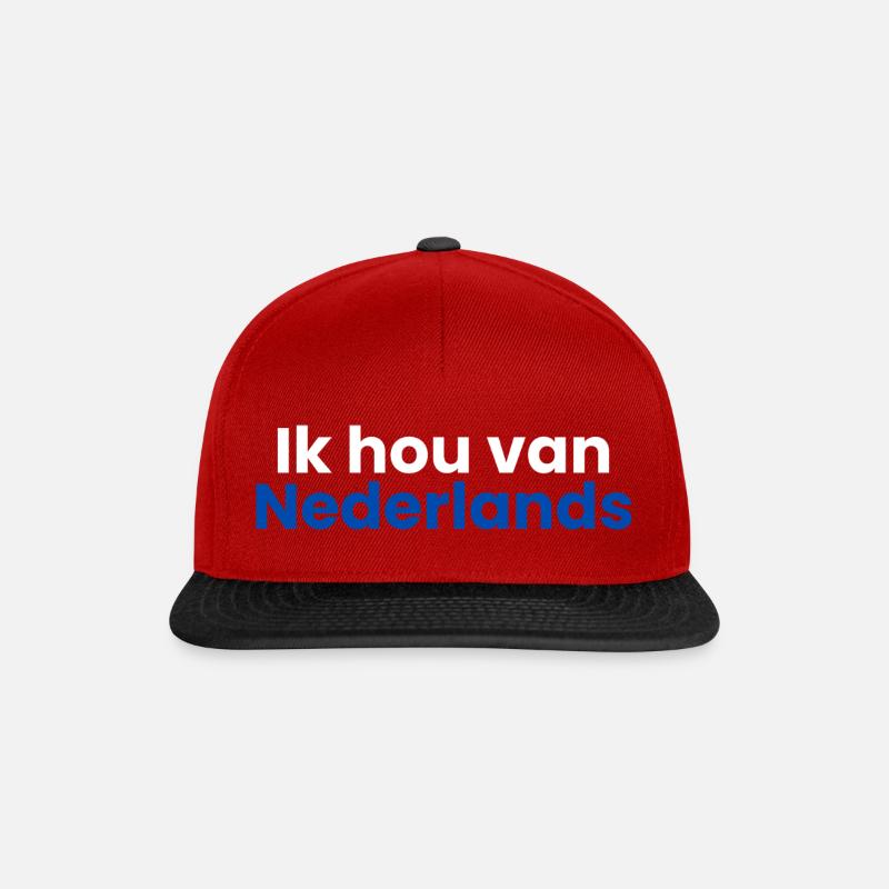 Ich liebe Dutch - Snapback Cap - Rot/Schwarz