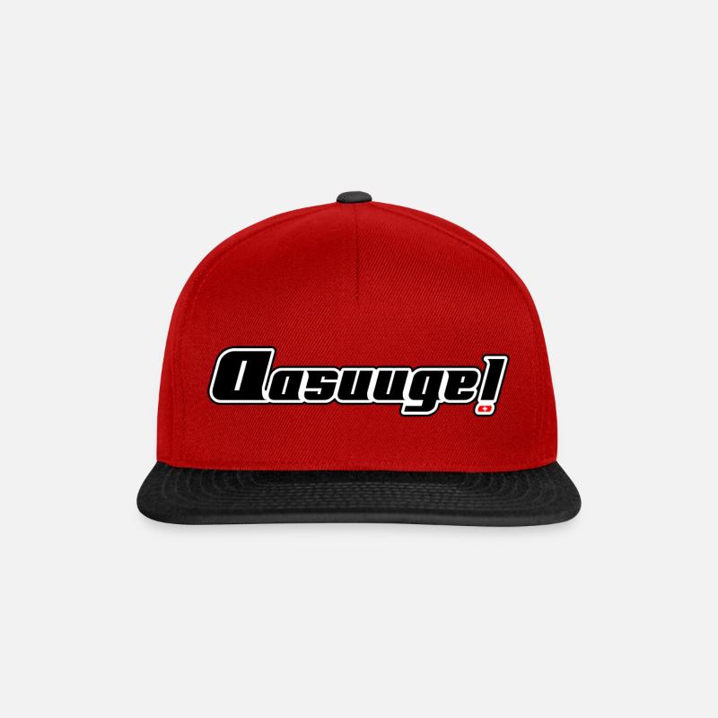 Aasuuge - Snapback Cap - Rot/Schwarz