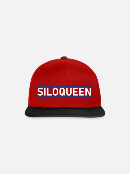 SiloQueen - Snapback Cap - Rot/Schwarz