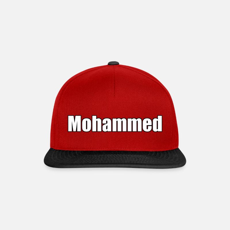 Muhammad - (Menschenname) - Snapback Cap - Rot/Schwarz