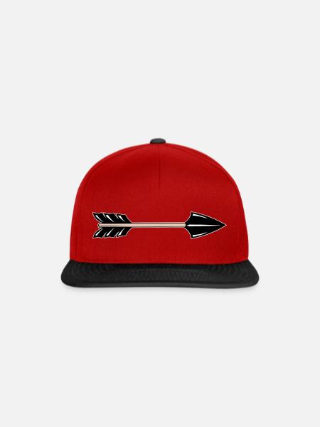 Pfeil - Snapback Cap - Rot/Schwarz