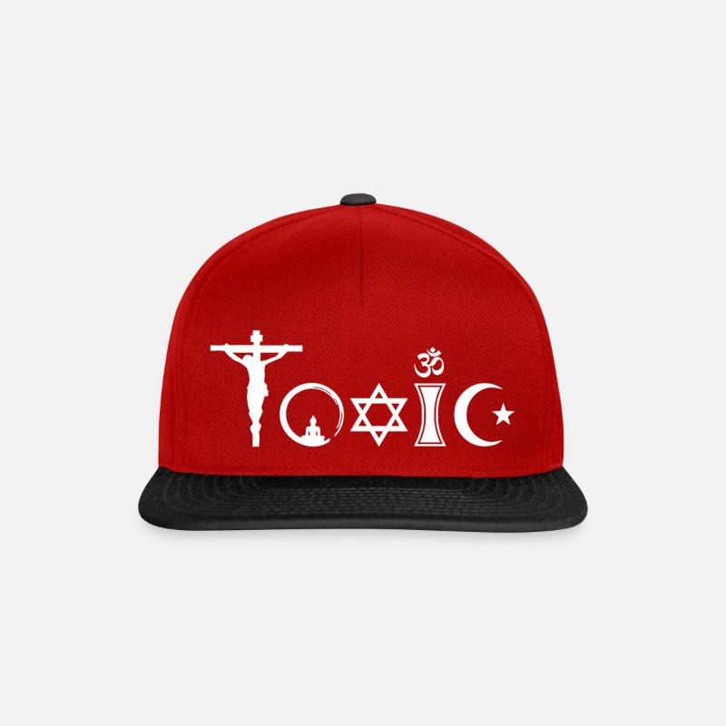 Toxic White - Snapback Cap - red/black