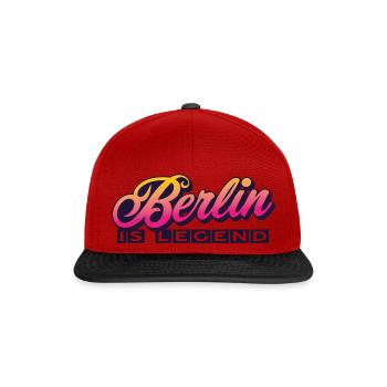 Berlin: Legende pur! - Snapback Cap - Rot/Schwarz - Vorne