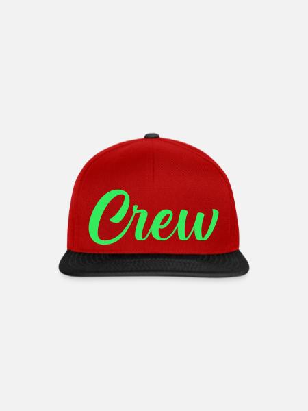 Crew Neon Script - Snapback Cap - Rot/Schwarz