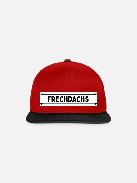 Frechdachs - Snapback Cap - Rot/Schwarz