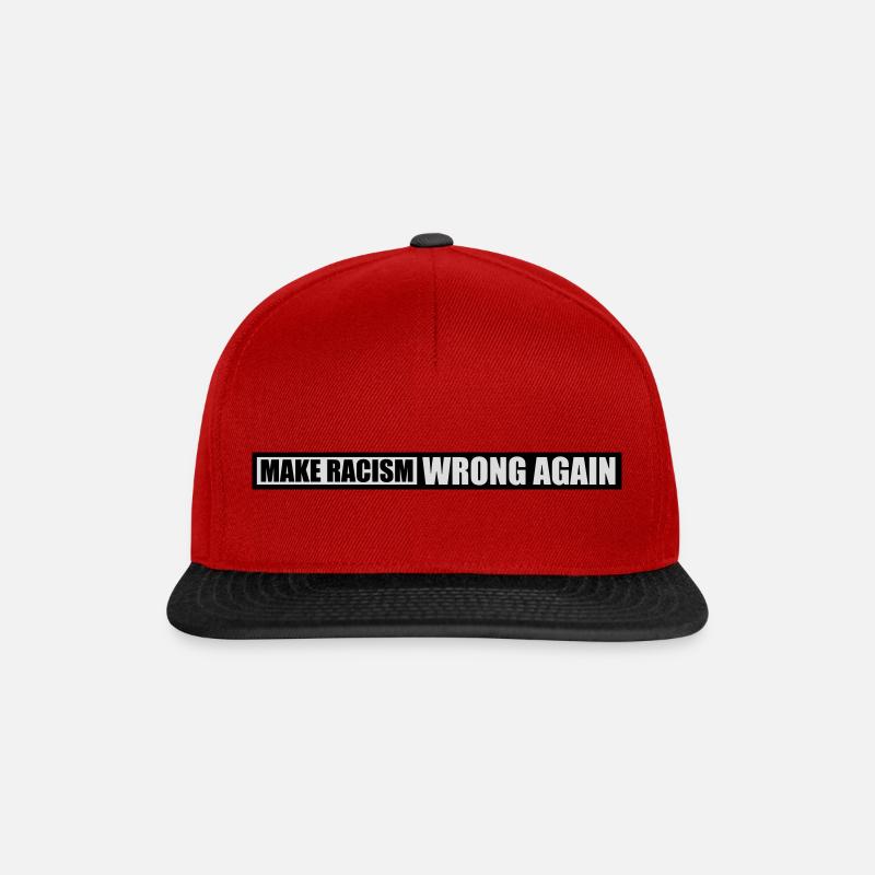 make racism wrong again - Snapback Cap - Rot/Schwarz