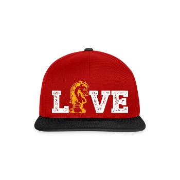 Chess Player Pieces Chess Mat - Snapback Cap - red/black - Front