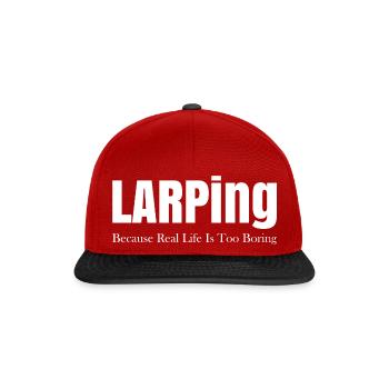 Funny LARP Live Action Role Playing Cosplay - Snapback Cap - red/black - Front