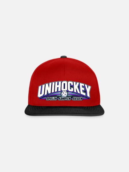Unihockey NeonLogo Kraftvoll - Snapback Cap - Rot/Schwarz