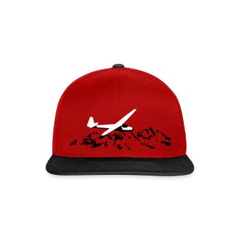ka6 Segelflugzeug Segelfliegen Segelflieger Pilot - Snapback Cap - Rot/Schwarz - Vorne