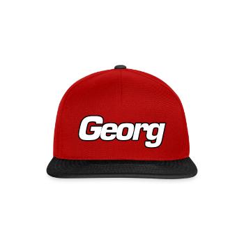 Name Georg Geschenk - Snapback Cap - Rot/Schwarz - Vorne