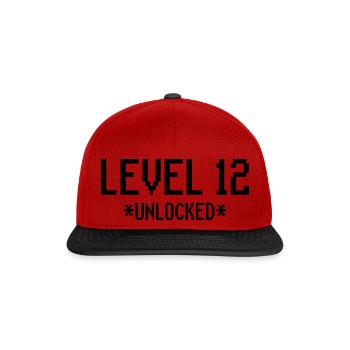 12th Birthday Gift Idea Gaming Gaming - Snapback Cap - red/black - Front