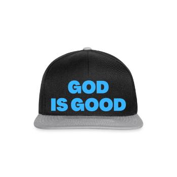 Gott ist gut - Christliche Zitate - Snapback Cap - Schwarz/Grau - Vorne