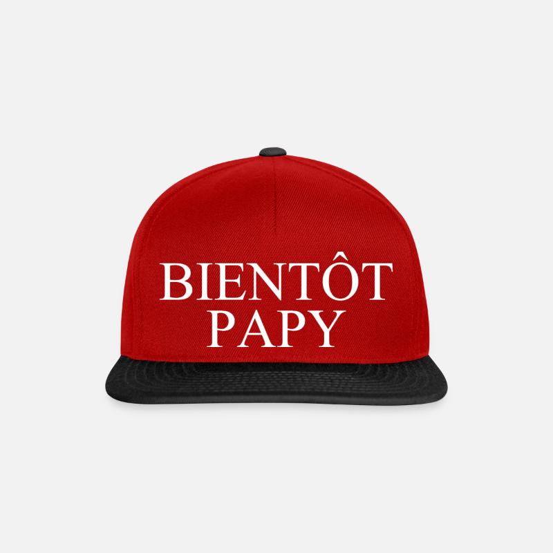Bientôt papy - Casquette snapback - rouge/noir