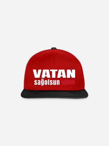 vatan sagolsun v1 hell - Snapback Cap - Rot/Schwarz