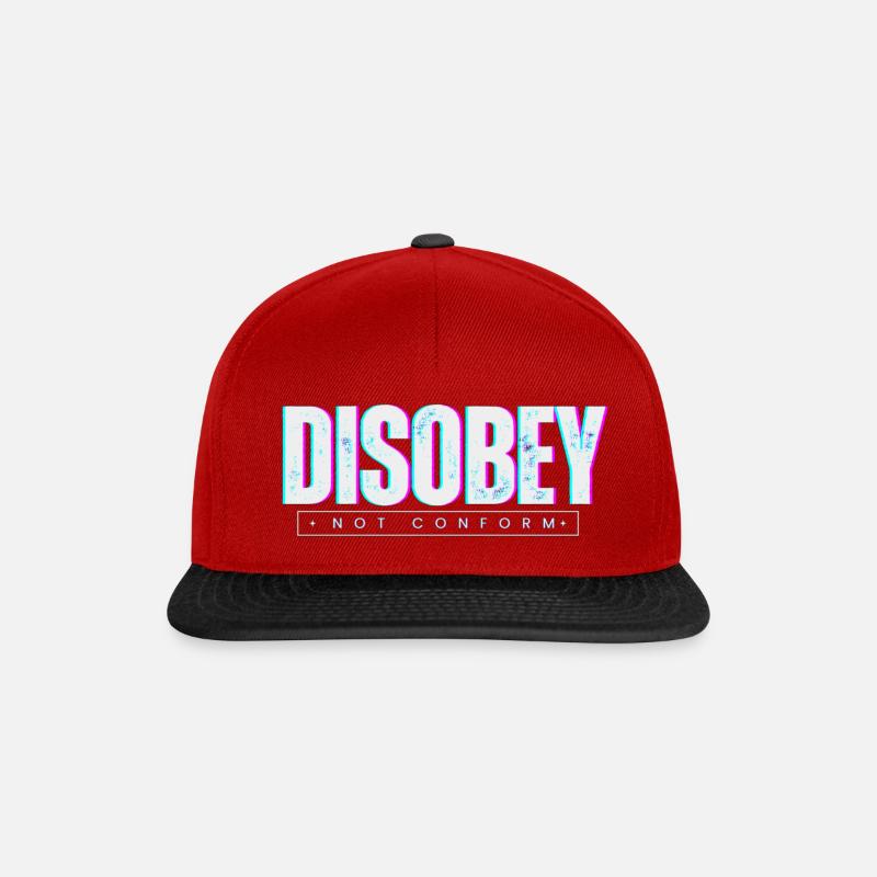 DISOBEY -THE LIVE 2 - Snapback Cap - red/black