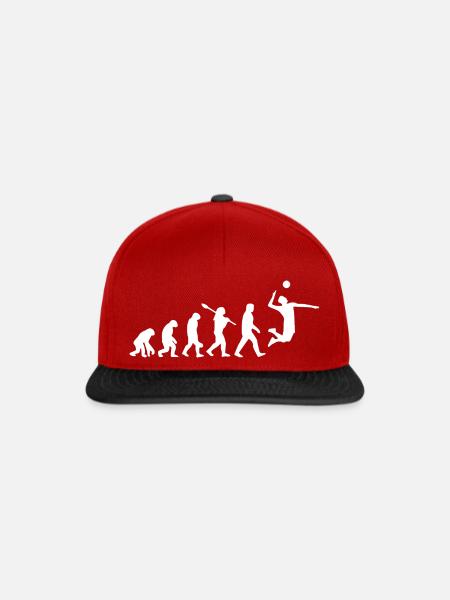 Volleyball Evolution Entwicklung Retro - Snapback Cap - Rot/Schwarz