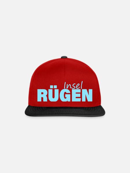 INSEL RÜGEN - Snapback Cap - Rot/Schwarz