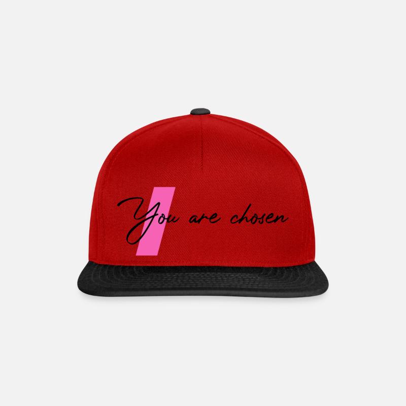 Christliche Sprüche - Snapback Cap - Rot/Schwarz