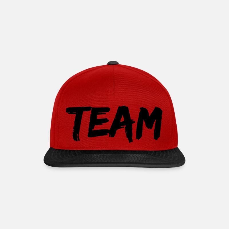 team - Snapback Cap - Rot/Schwarz