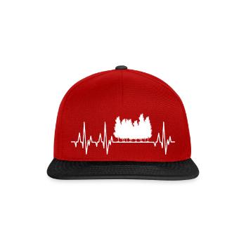 Wald Herzschlag Baum Geschenkidee - Snapback Cap - Rot/Schwarz - Vorne