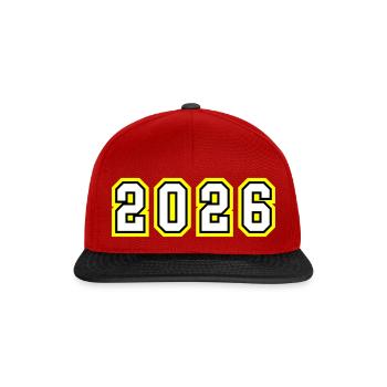2026 year - Snapback Cap - red/black - Front