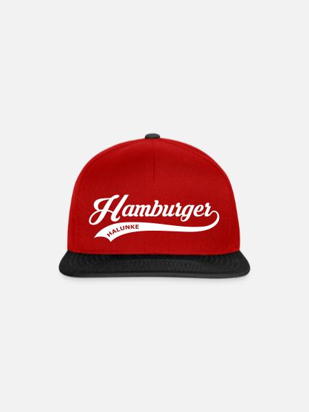 Hamburger Halunke - Snapback Cap - Rot/Schwarz