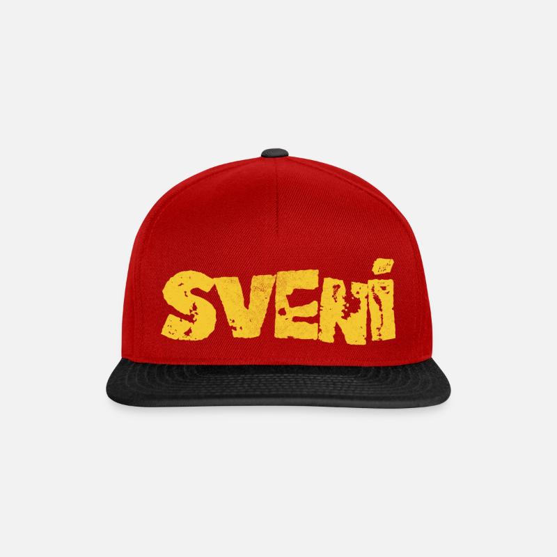 Sveni - Snapback Cap - Rot/Schwarz