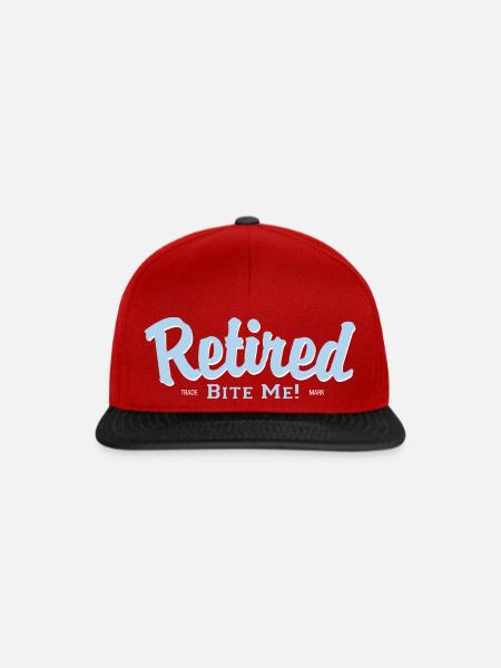 Retired Bite Me! - Snapback Cap - Rot/Schwarz