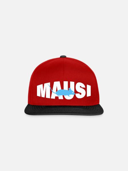 MAUSI - Snapback Cap - Rot/Schwarz