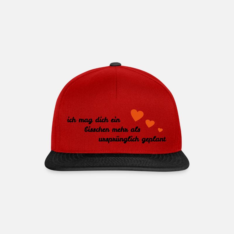 Liebe Beziehung Freundschaft+ Freunde Freundin - Snapback Cap - Rot/Schwarz