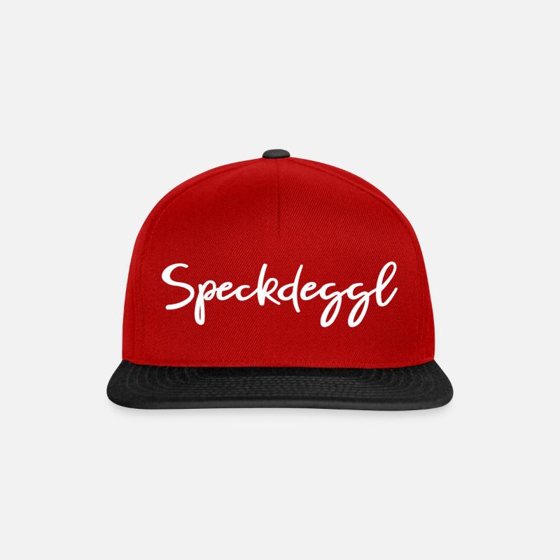 dor Speckdeggl - Snapback Cap - Rot/Schwarz