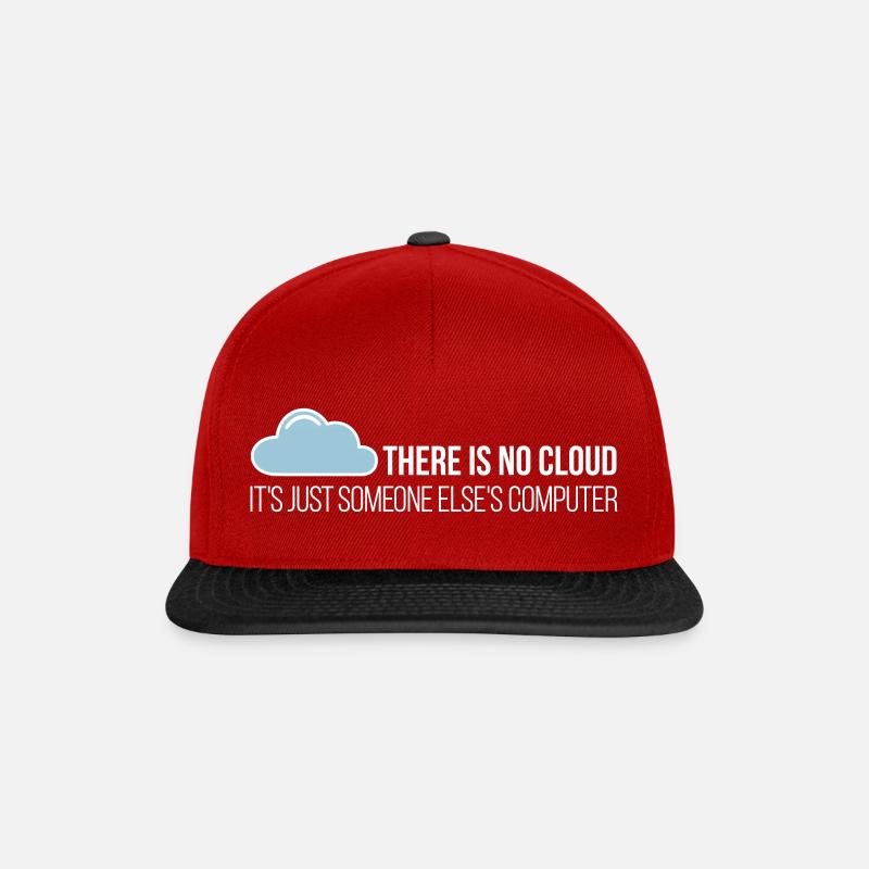 There is no cloud 2C Programmer Shirt - Snapback Cap - Rot/Schwarz