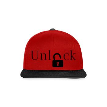 Geschenkidee freischalten - Snapback Cap - Rot/Schwarz - Vorne