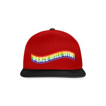 Peace will win Flag - Snapback Cap - red/black - Front