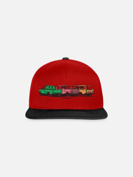 353 Serie - Snapback Cap - Rot/Schwarz