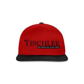 Tischler - Snapback Cap - Rot/Schwarz - Vorne