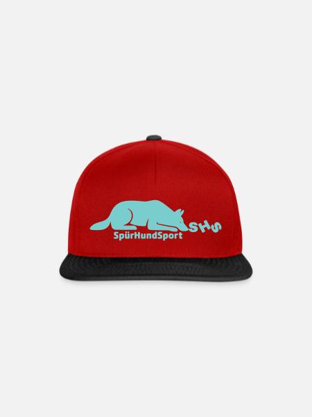 SHS Logo mint - Snapback Cap - Rot/Schwarz