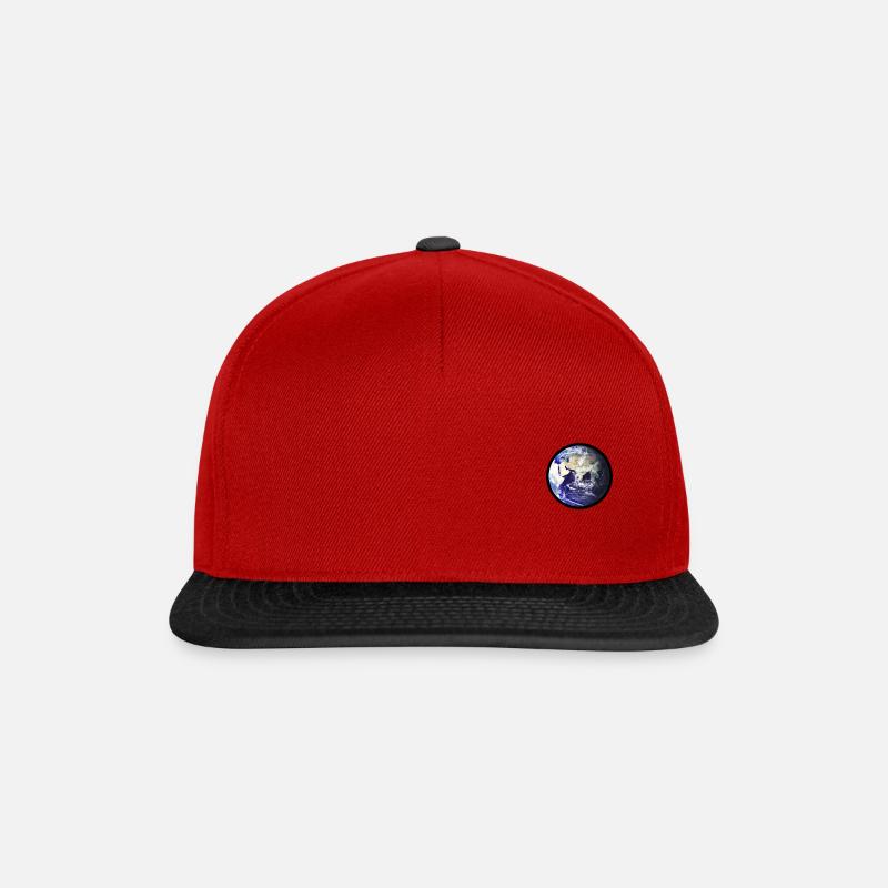 Erde - Snapback Cap - Rot/Schwarz