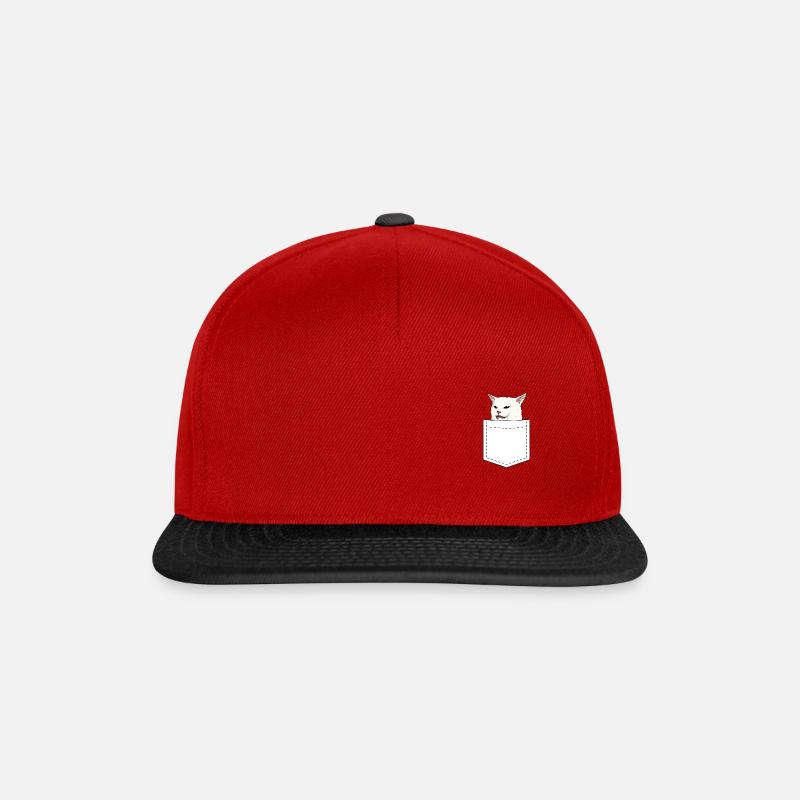Gleiche Katze - Snapback Cap - Rot/Schwarz
