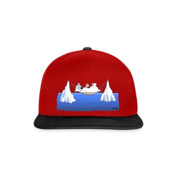 Eisberg Chillen - Snapback Cap - Rot/Schwarz - Vorne