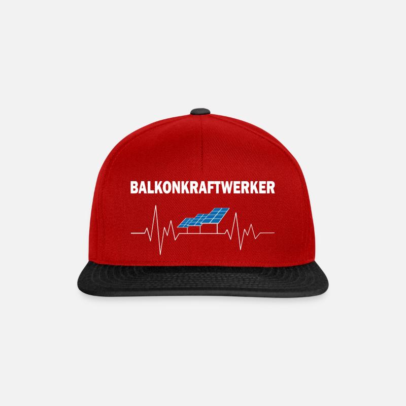 Balkonkraftwerker Herzschlag Solar - Snapback Cap - Rot/Schwarz